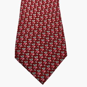 Vintage University of Wisconsin Bucky Badger Red Tie College Madison Collectors